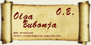 Olga Bubonja vizit kartica